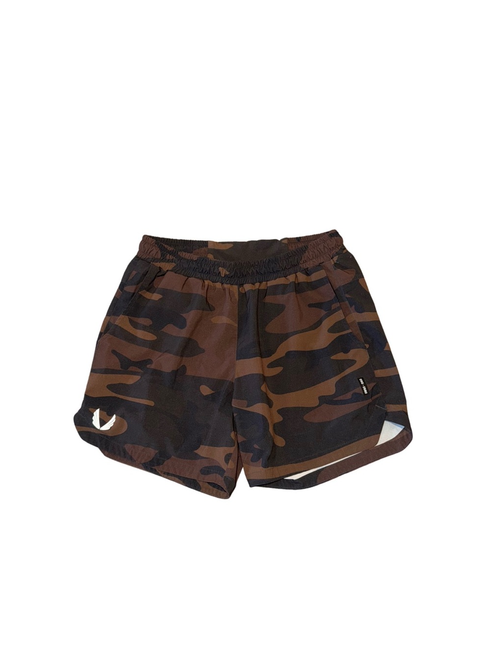 Men's ASRV Brown Camo Athletic Shorts without liner large